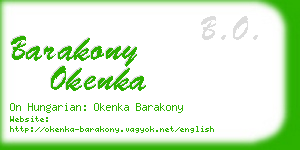 barakony okenka business card